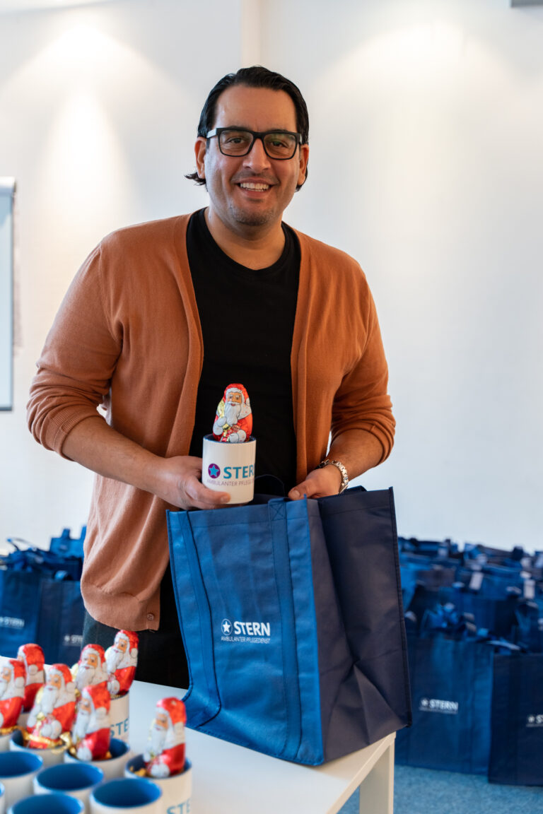 pflegedienst Stern Kassel Logo | Bei uns steht unser Team und unsere Klienten an erster Stelle | Geschenke für Mitarbeiter und Klienten