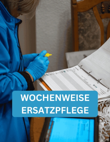 Jemand vom Pflegedienst Stern dokumentiert Pflege in Kassel