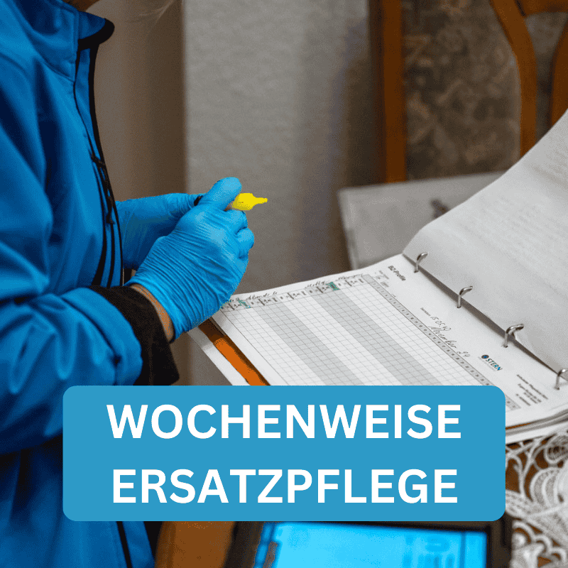 Jemand vom Pflegedienst Stern dokumentiert Pflege in Kassel